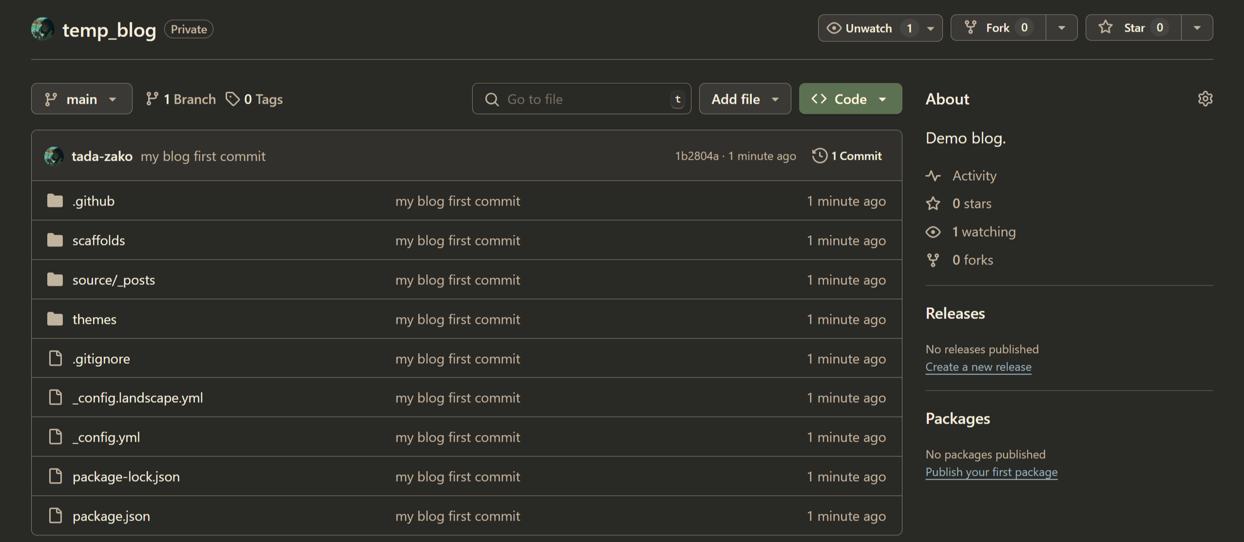 github 上的博客文件